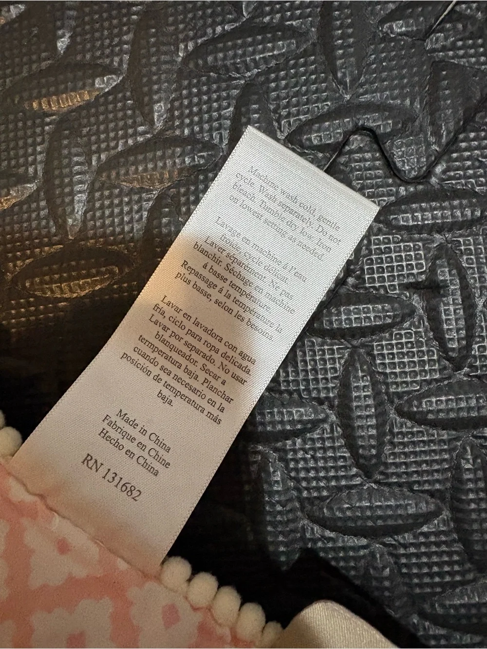 Levtex Gray and Pink Owl Tree Baby Quilt